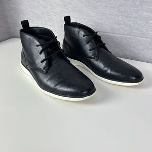 Aldo Black Leather Lace-Up‎ Casual Career Clinton Ankle Boots Men's Size 11